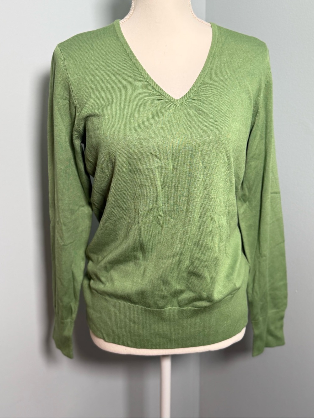 Tribal Light Green V-Neck Sweater. The softest, never worn. Smoke free home.